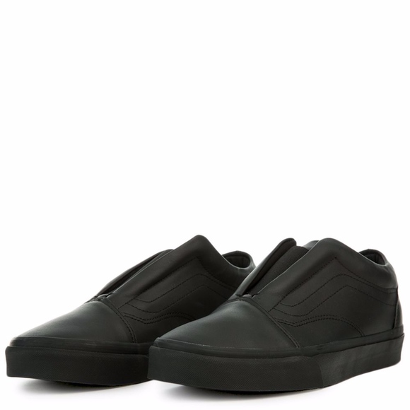 black leather vans size 8